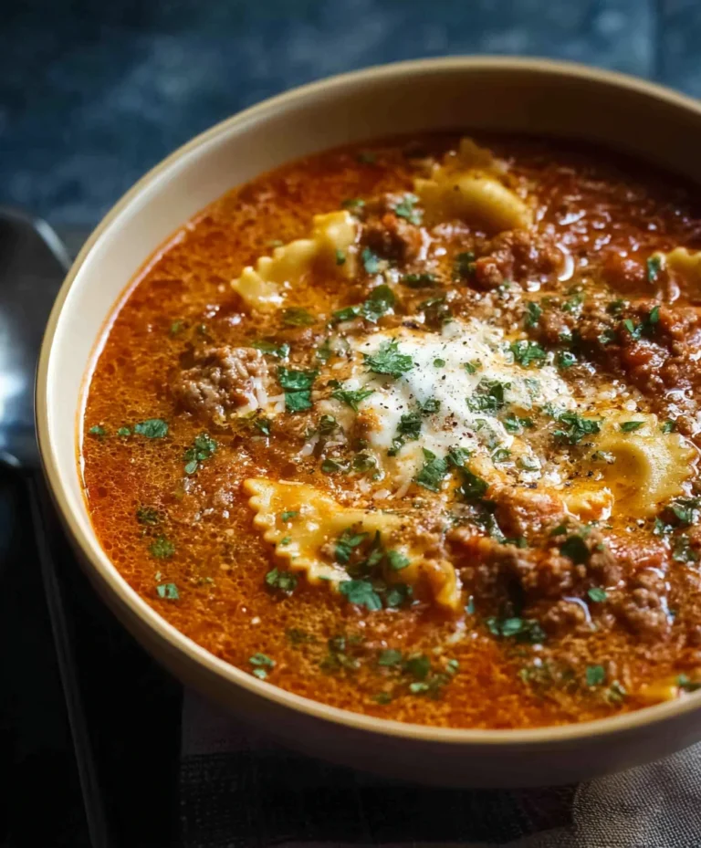 Mouthwatering One Pot Lasagna Soup – Easy Dinner