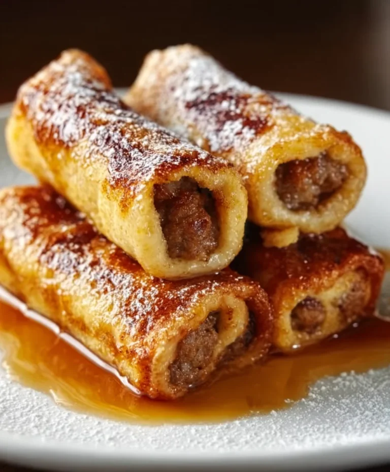 Beef Sausage French Toast Roll-Ups Quick Recipe