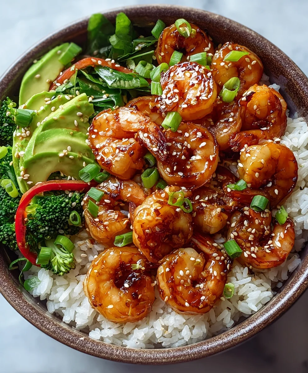 Easy Honey Garlic Shrimp Bowls - Quick Meal