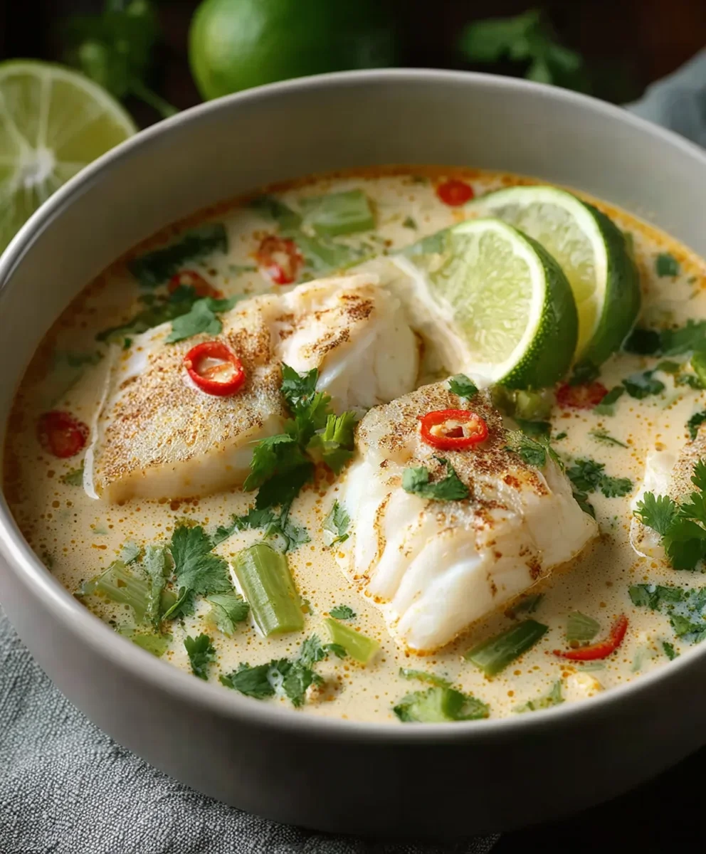Coconut Lime Fish Soup - Flavorful Delight