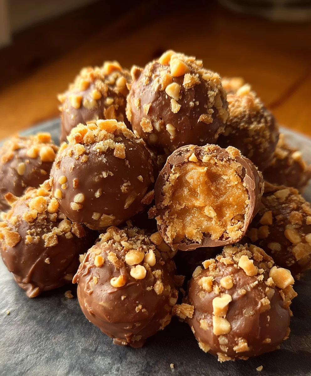 Easy Butterfinger Balls Recipe-No Bake Treat