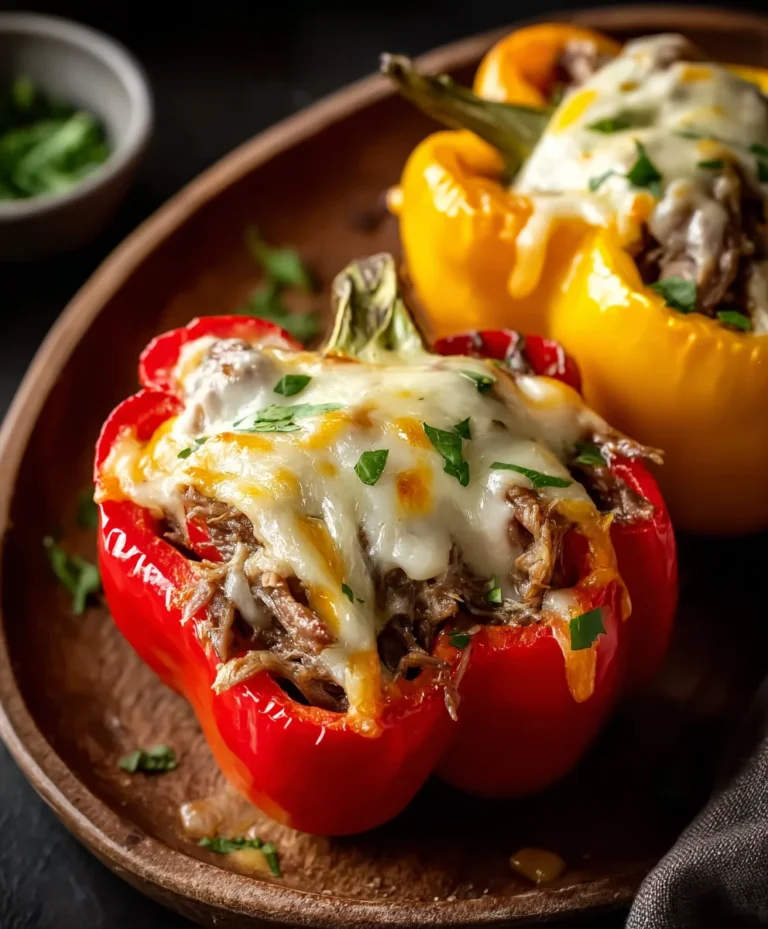 Cheesesteak Stuffed Peppers – Easy Beef & Cheese Dinner