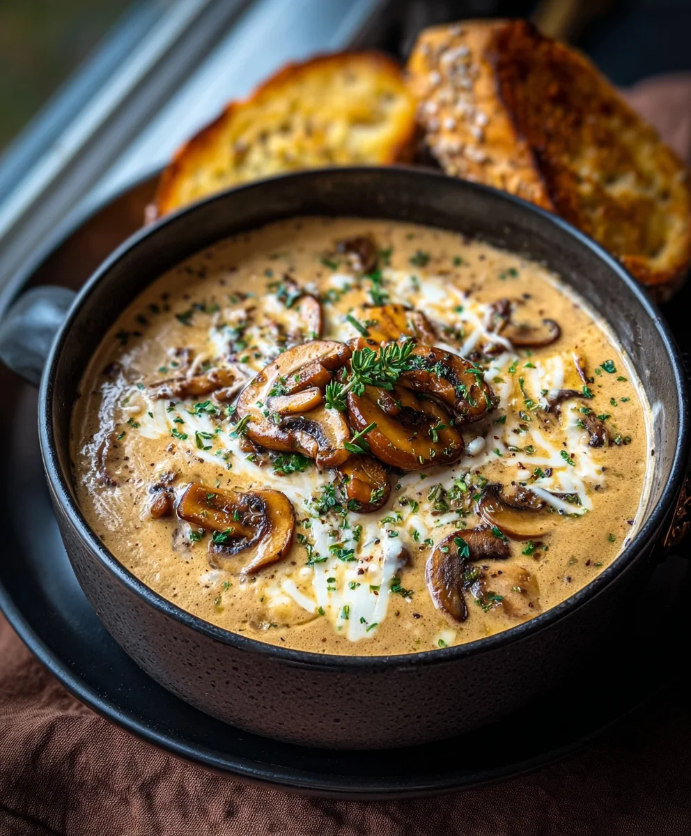 Creamy Mushroom Soup Recipe-Quick & Easy Comfort Food