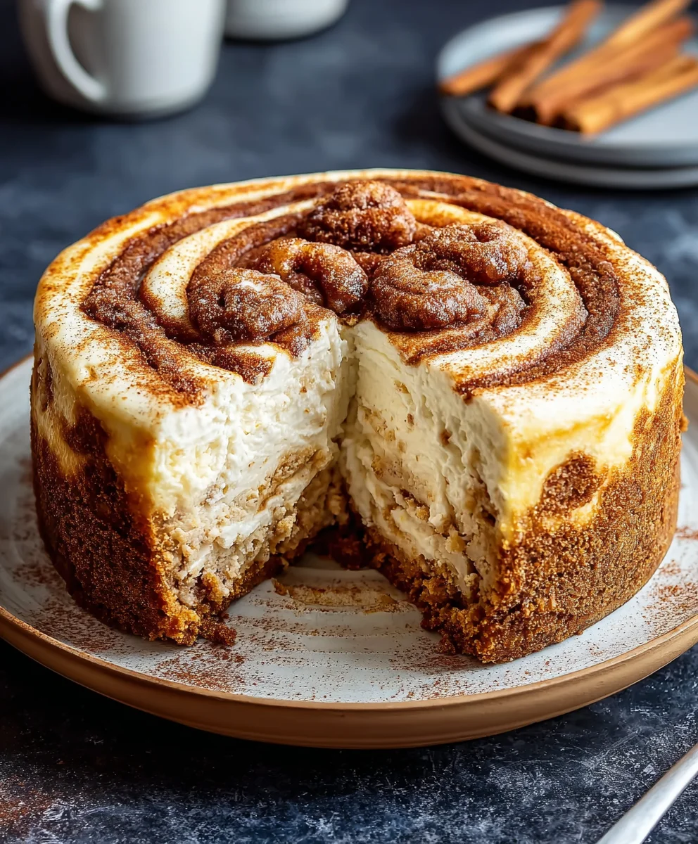 Cinnamon Roll Cheesecake Recipe-Irresistible Treat