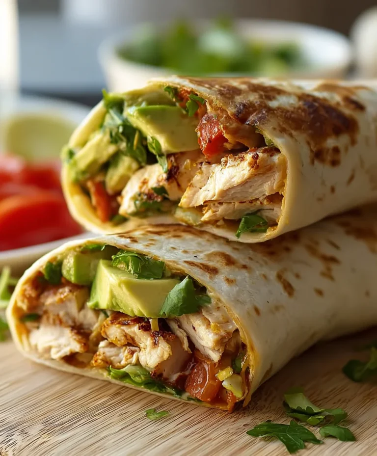 Easy Chicken Avocado Wrap Recipe-Quick & Healthy Lunch