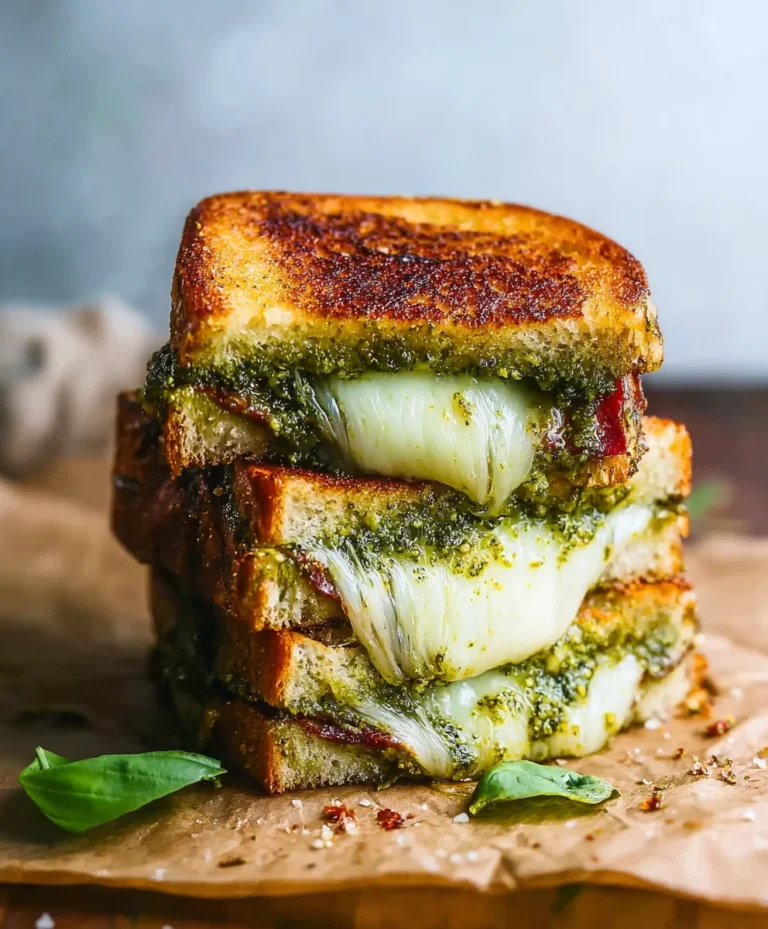Sourdough Pesto Grilled Cheese- Delicious & Easy