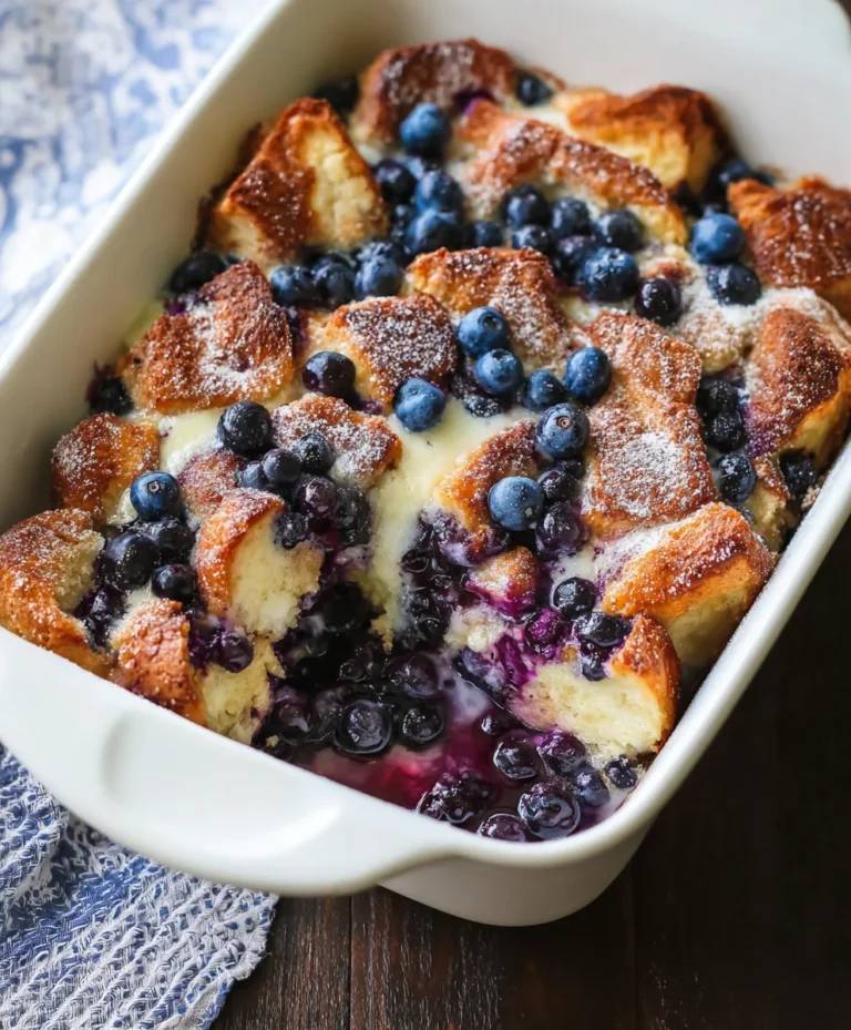 Easy Overnight Blueberry French Toast Casserole Recipe