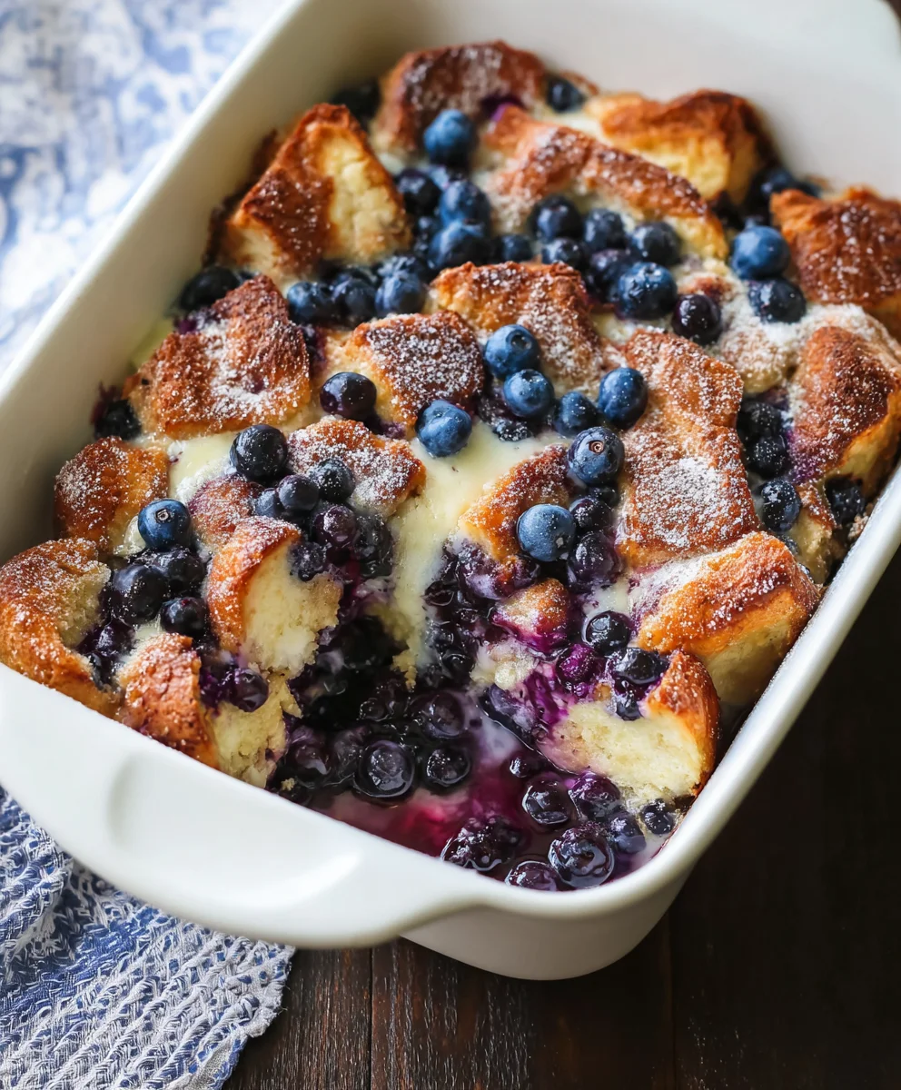 Easy Overnight Blueberry French Toast Casserole Recipe