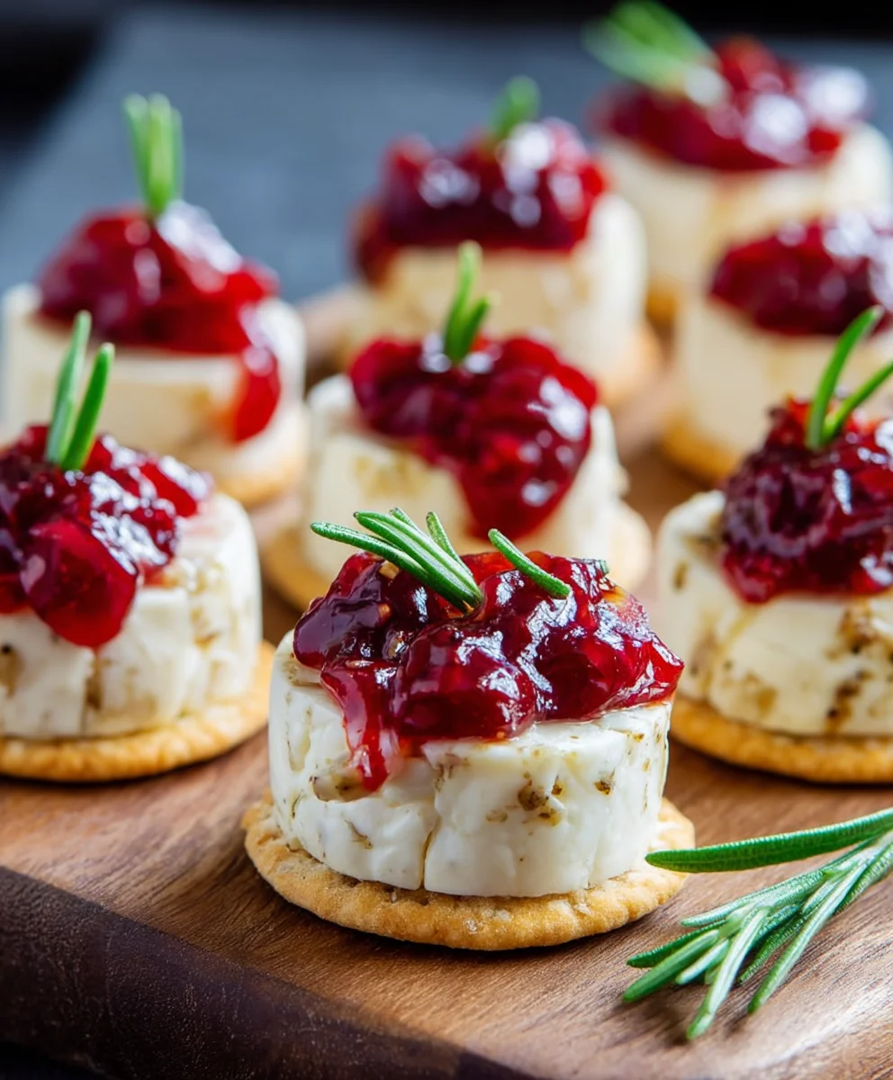 Easy No-Bake Cranberry Brie Bites Recipe