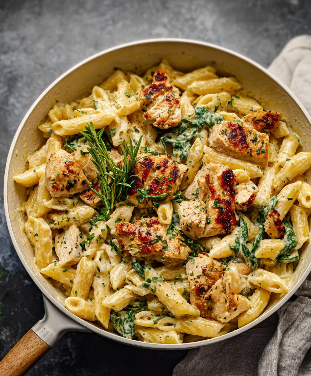 Healthy Garlic Parmesan Chicken Pasta - Easy & Delicious