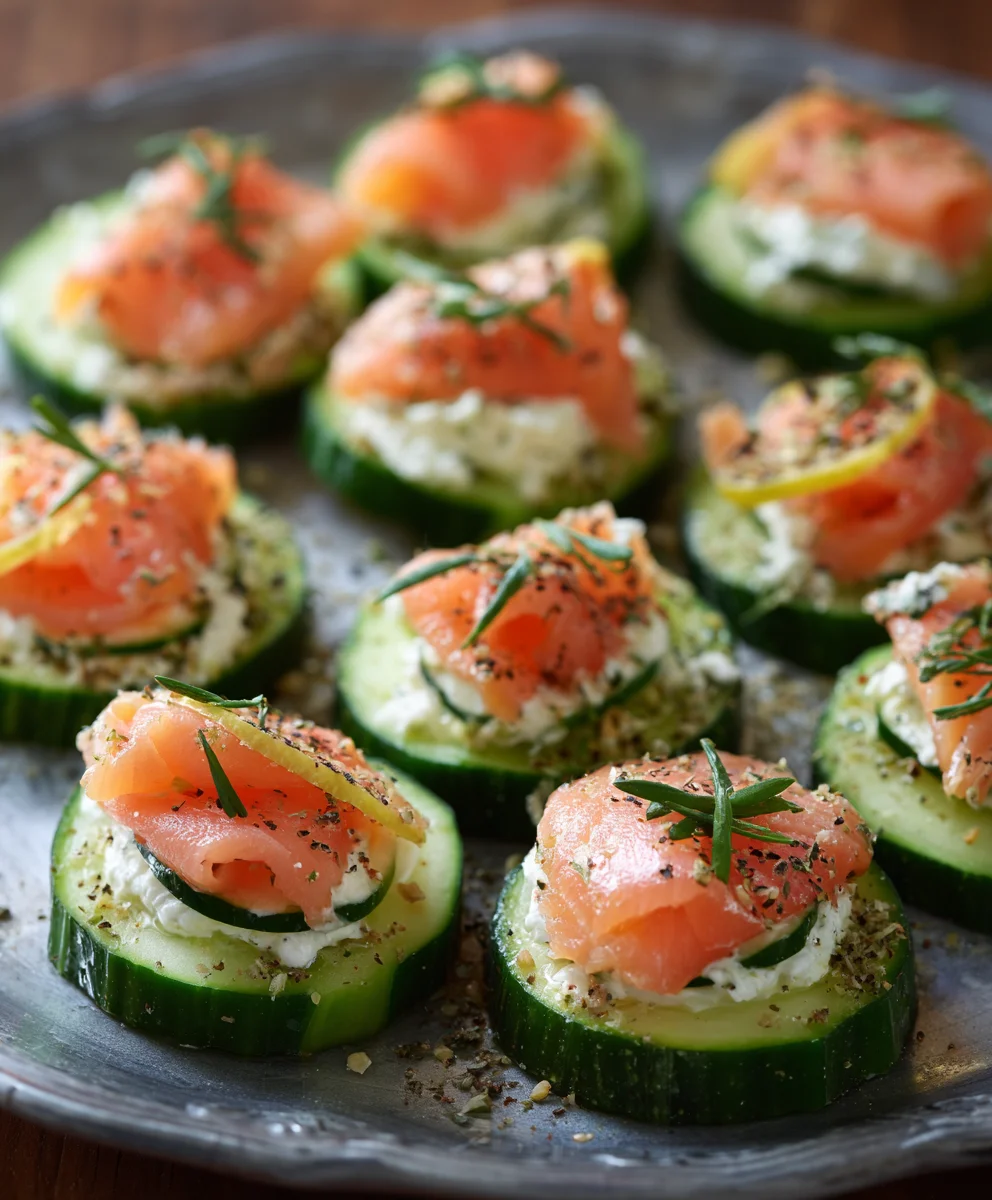 Cucumber Smoked Salmon Bites-Easy Appetizer
