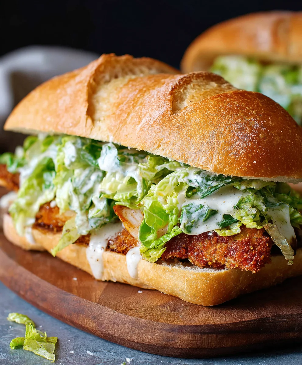 Crispy Chicken Caesar Sandwich Recipe-Quick & Easy