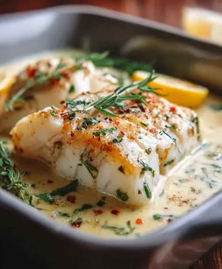 Easy Baked Cod Coconut Lemon Cream Sauce Recipe