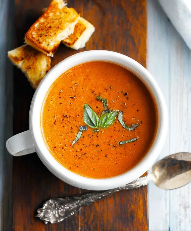 Roasted Tomato Basil Soup – Easy & Flavorful Recipe