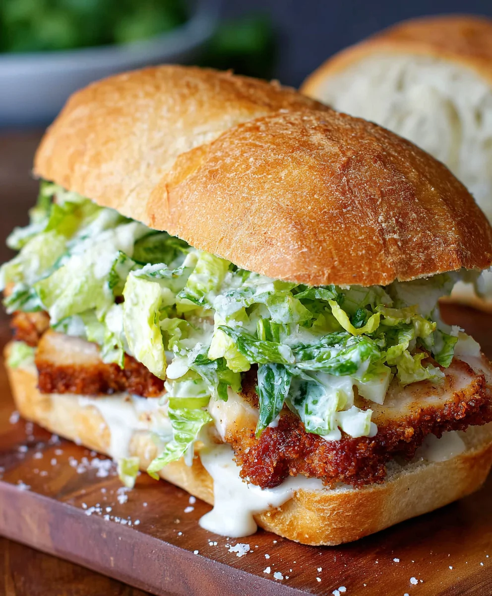 Crispy Chicken Caesar Sandwich Recipe-Quick & Easy
