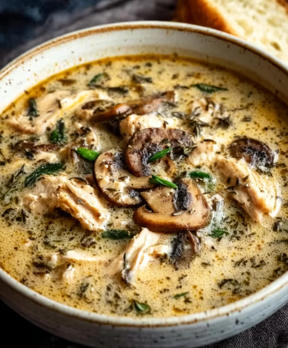 Easy Rotisserie Chicken Mushroom Soup - Quick & Creamy