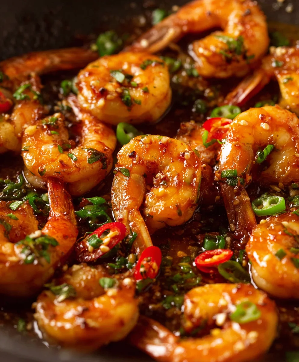 Spicy Chilli Garlic Prawns Recipe- Easy & Quick