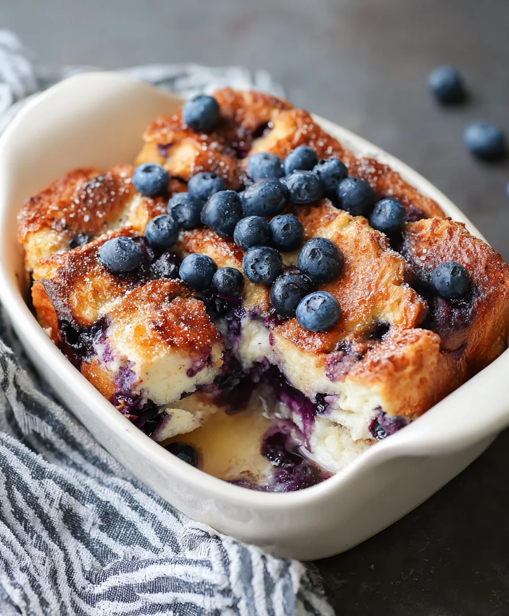 Easy Overnight Blueberry French Toast Casserole Recipe