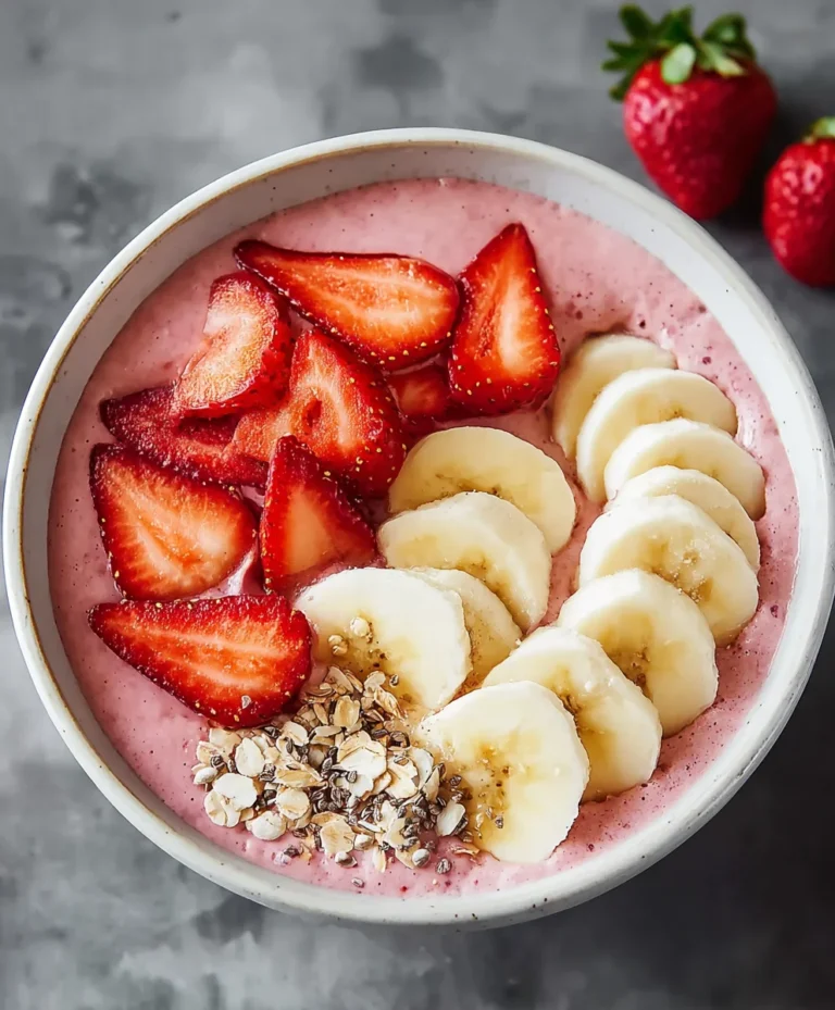 Strawberry Banana Smoothie Bowl-Healthy & Delicious Recipe