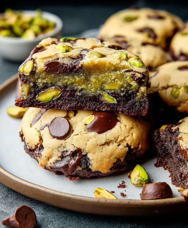 Pistachio Brookies-Irresistible Brownie Cookie Bars