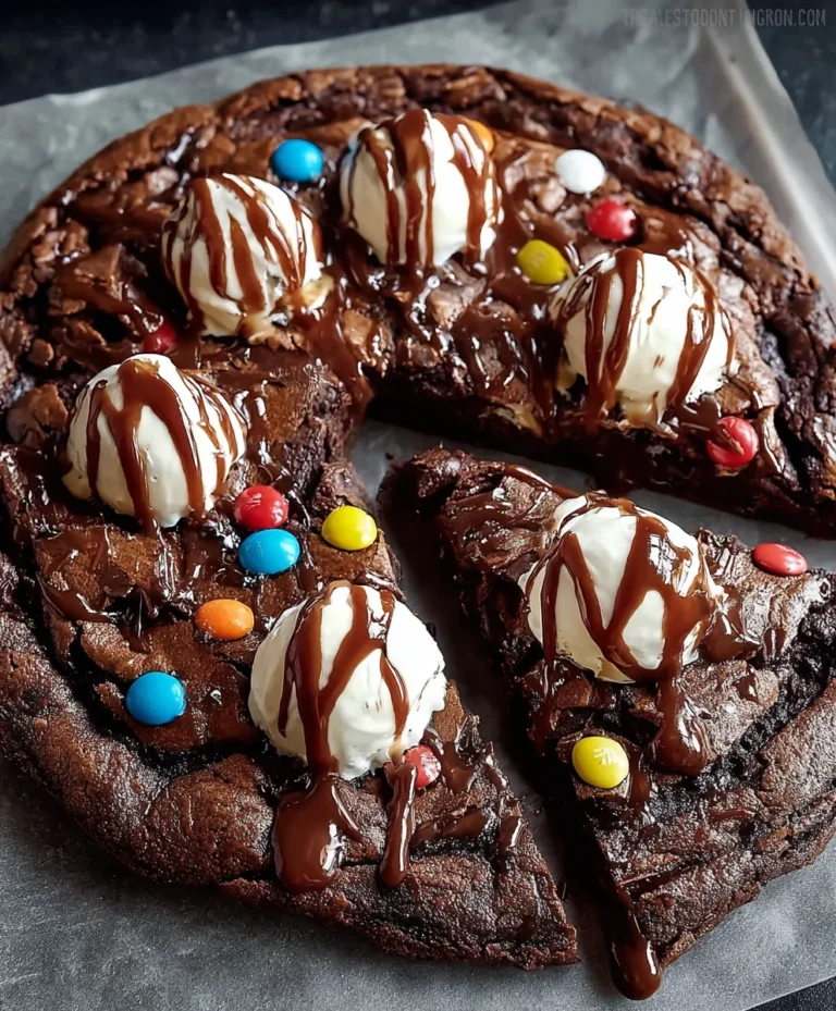 Decadent Chocolate Brownie Pizza Recipe – Easy Dessert