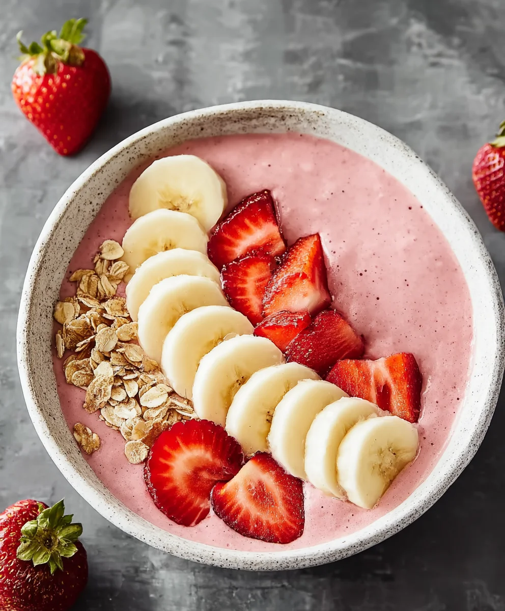 Strawberry Banana Smoothie Bowl-Healthy & Delicious Recipe