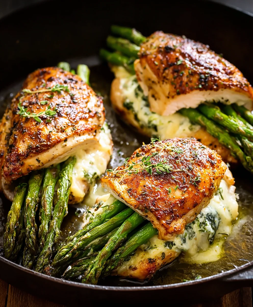 Asparagus Cheese Stuffed Chicken Delight-Easy Recipe