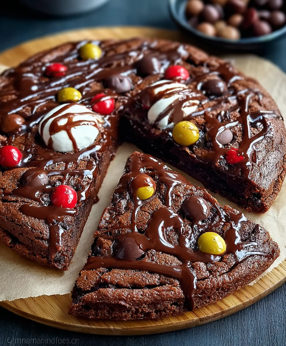 Decadent Chocolate Brownie Pizza Recipe - Easy Dessert