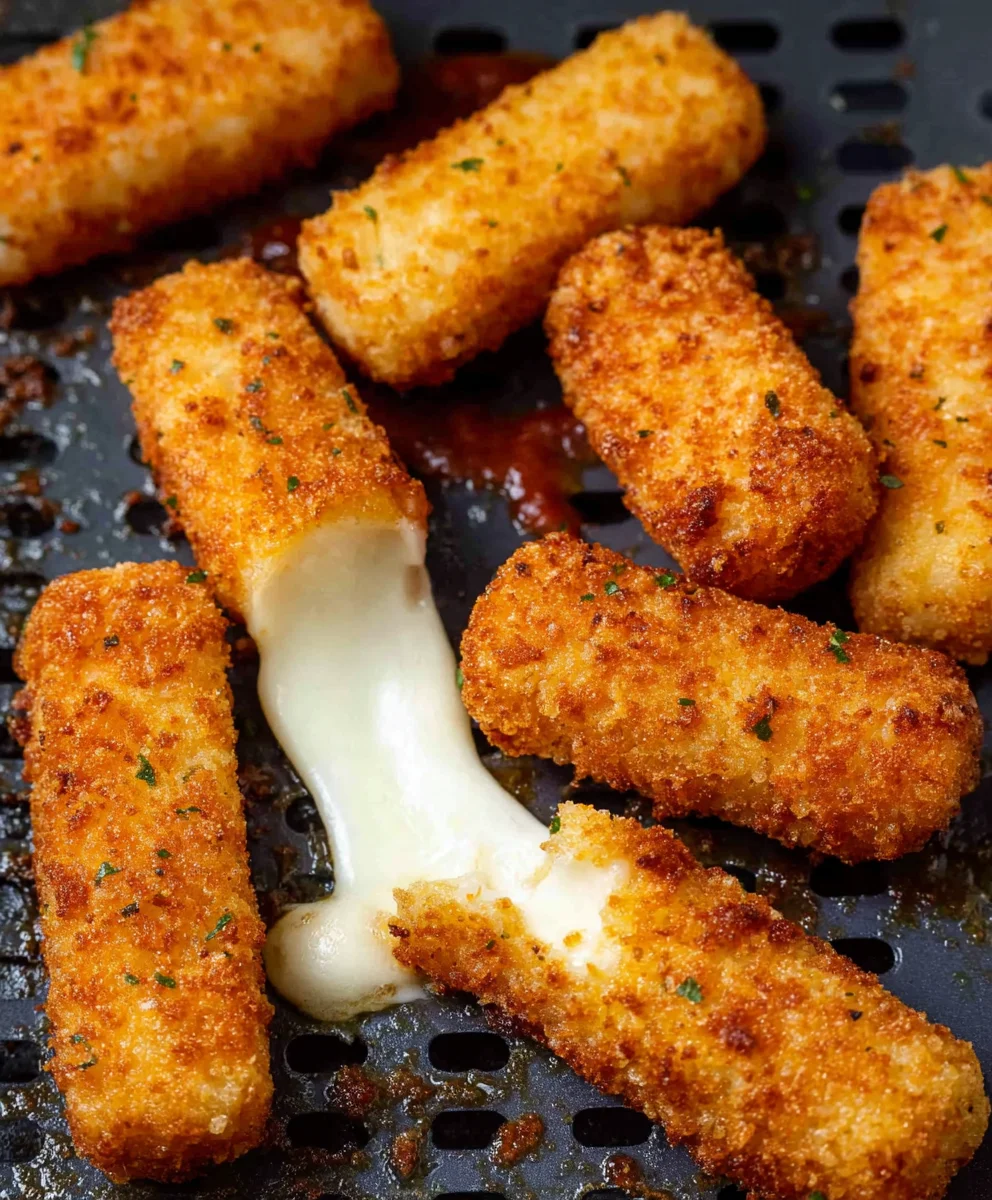 Air Fryer Mozzarella Sticks- Crispy Golden Appetizer