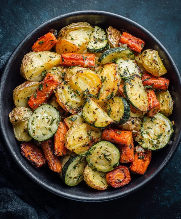 Garlic Herb Roasted Potatoes Carrots Zucchini