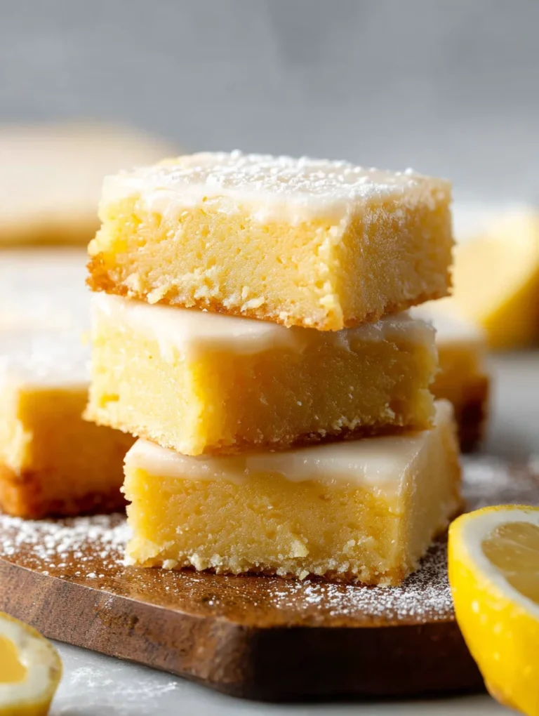 Easy Lemon Brownies- Simple Zesty Treat