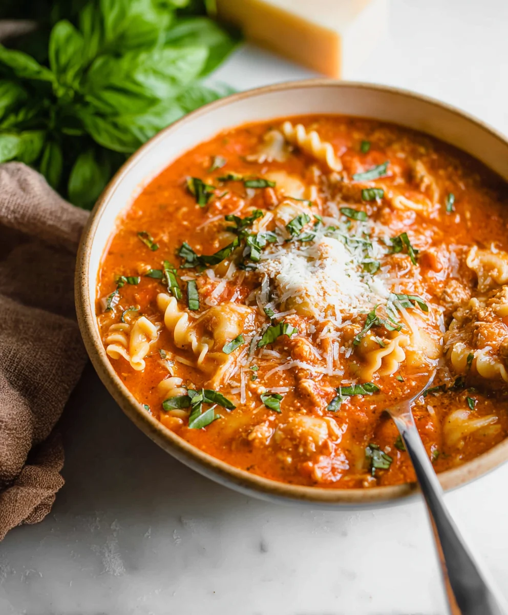 Easy Creamy Lasagna Soup - Quick Weeknight Meal