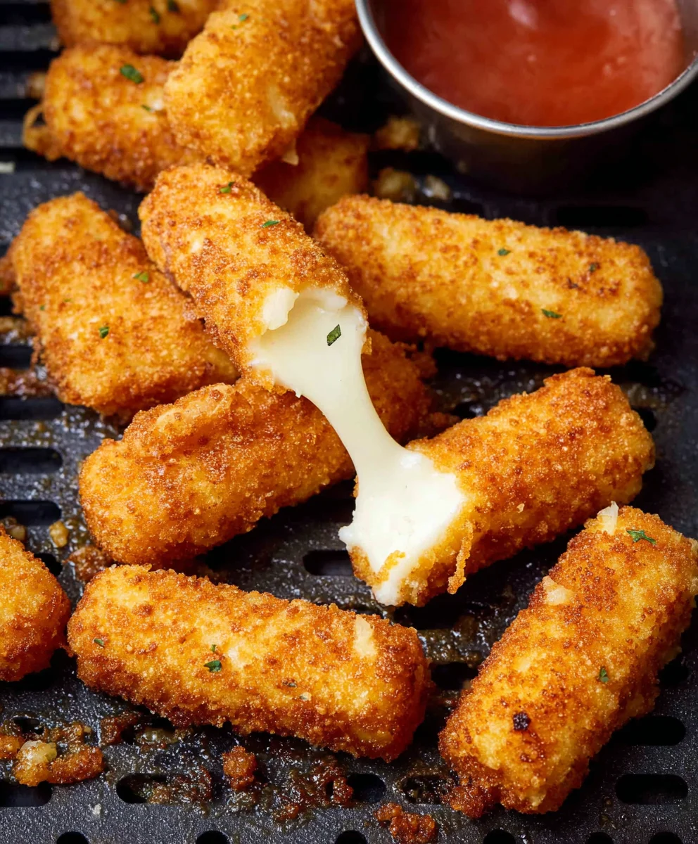 Air Fryer Mozzarella Sticks- Crispy Golden Appetizer