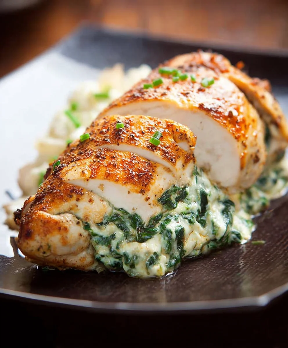 Spinach Stuffed Chicken Breasts Recipe-Easy & Delicious