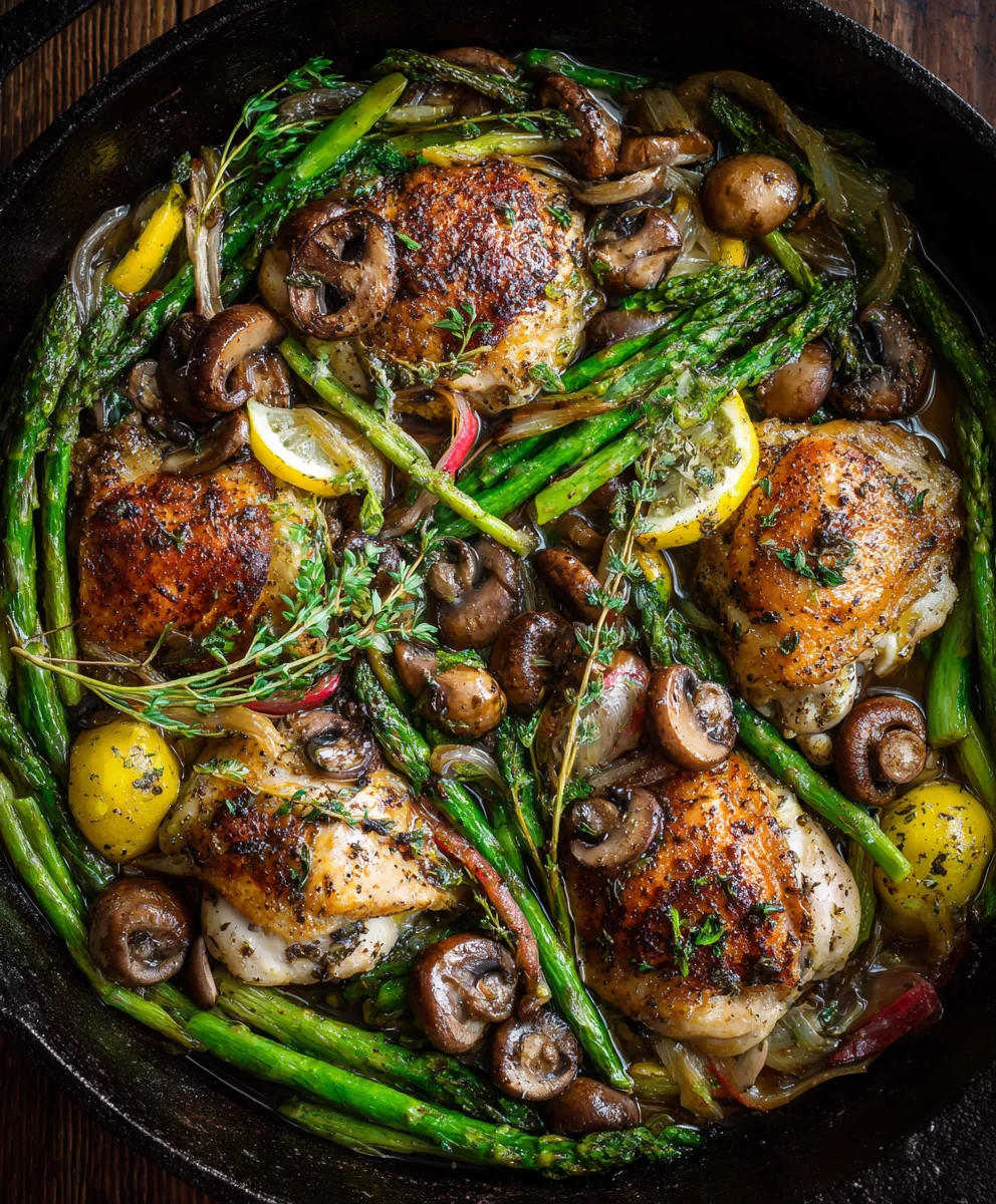 One Pot Chicken & Veggie Skillet - Low Carb Healthy Meal