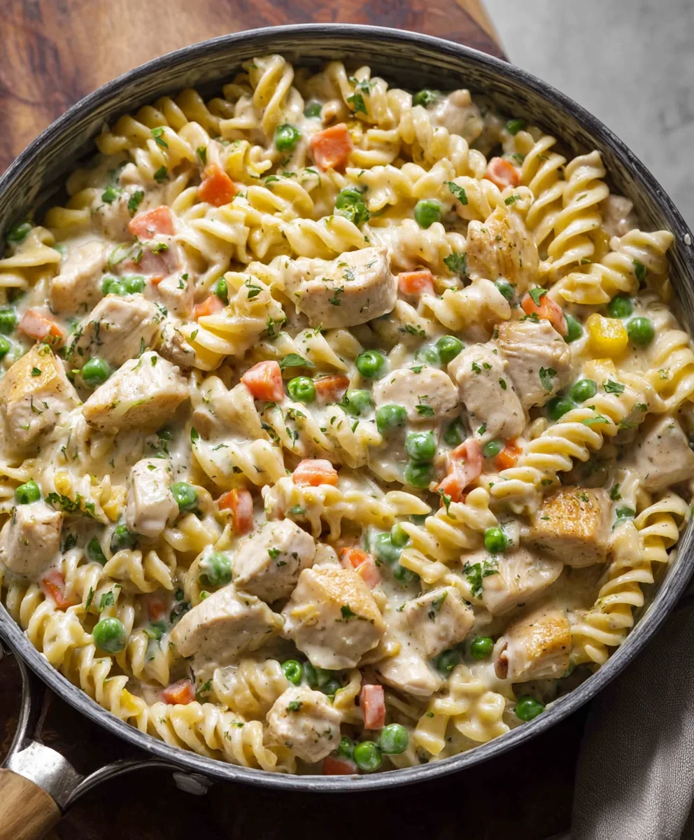 Quick Chicken Pot Pie Pasta - Easy Dinner Recipe