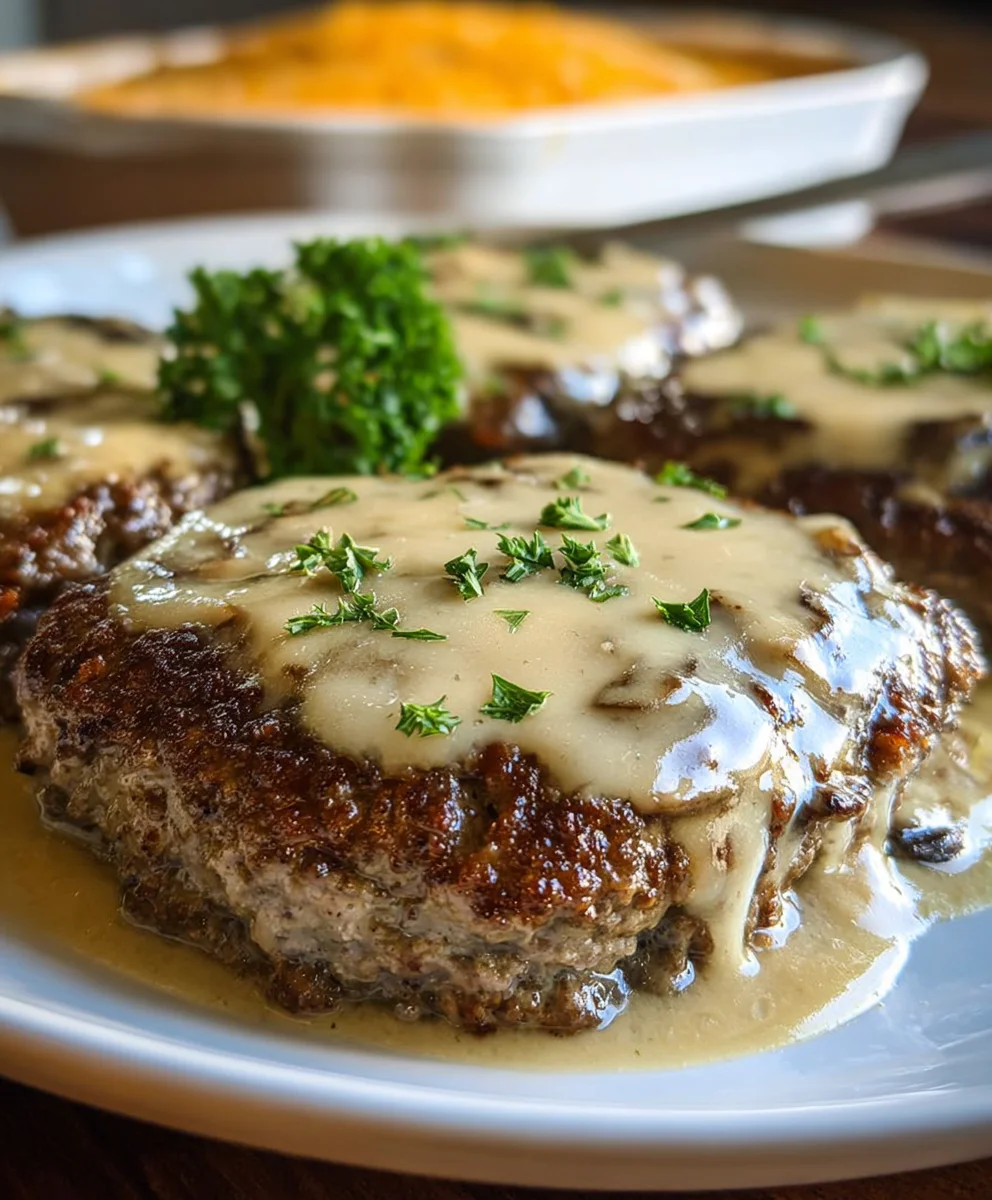 Amish Beef Beef Hamburger Steak Bake-Homestyle Comfort