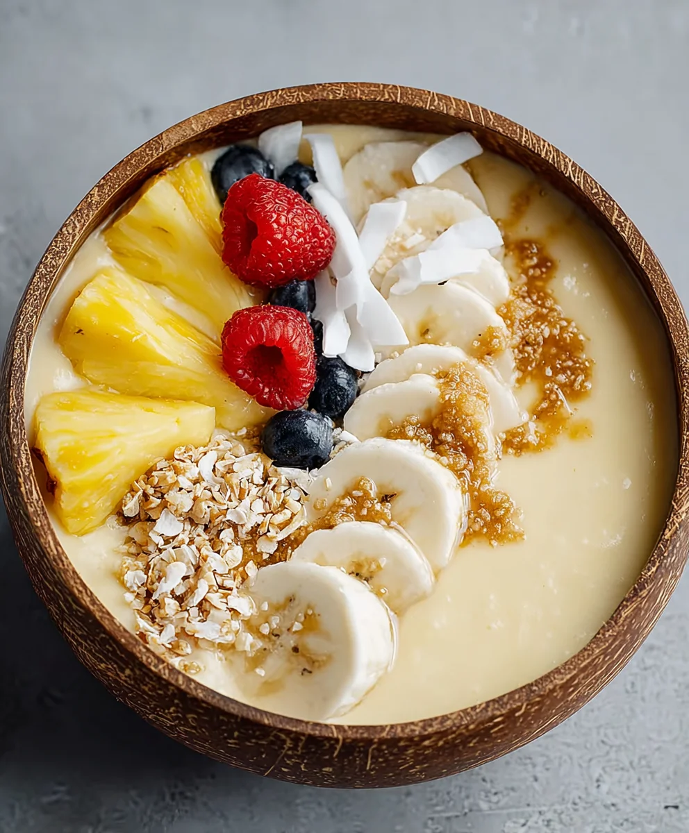 Piña Colada Smoothie Bowl- Tropical Non-Non-Non-Alcoholic Alternativeic Treat