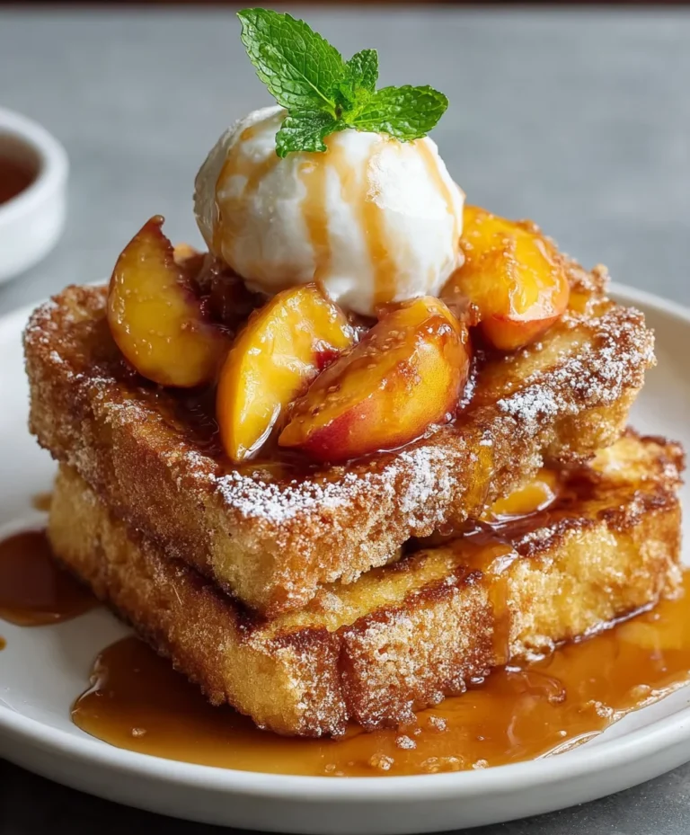 Easy Peach Cobbler French Toast Recipe