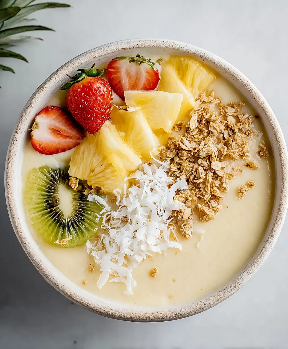 Piña Colada Smoothie Bowl- Tropical Non-Non-Non-Alcoholic Alternativeic Treat