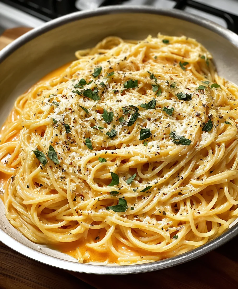 Cheesy Garlic Parmesan Spaghetti - Easy & Delicious