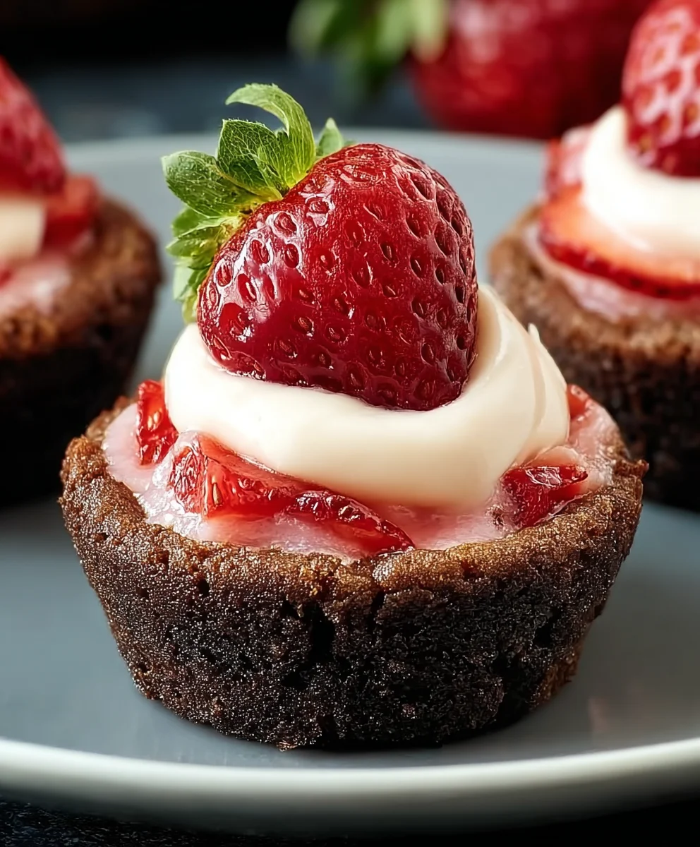 Strawberry Cheesecake Cookie Cups-Easy Sweet Treat