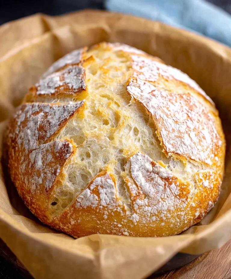 Dutch Oven No Knead Bread-Easy Crusty Loaf