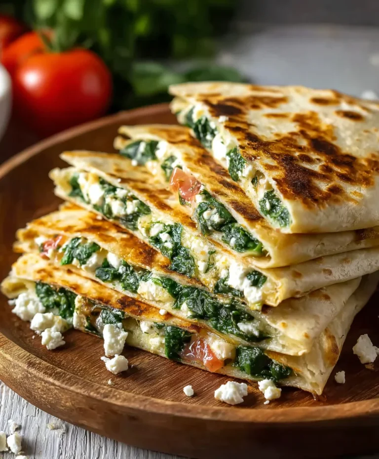 Spinach Feta Quesadillas Quick Easy Recipe
