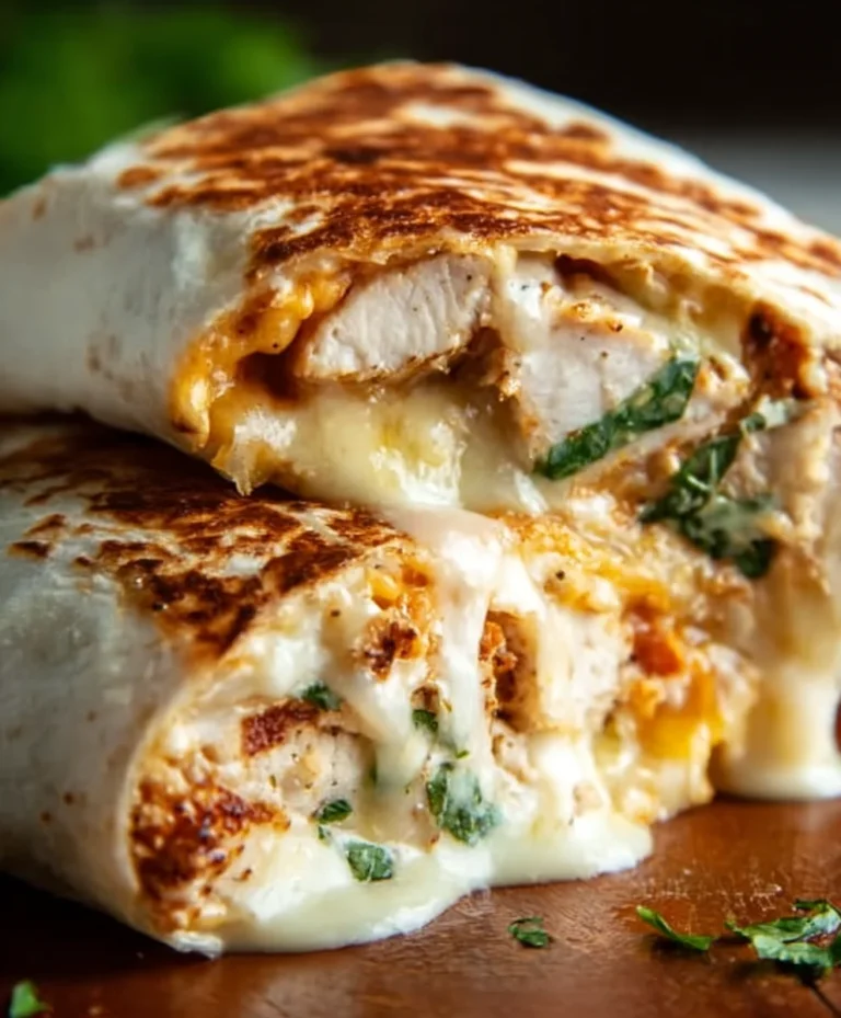 Easy Cheesy Garlic Chicken Wraps Recipe