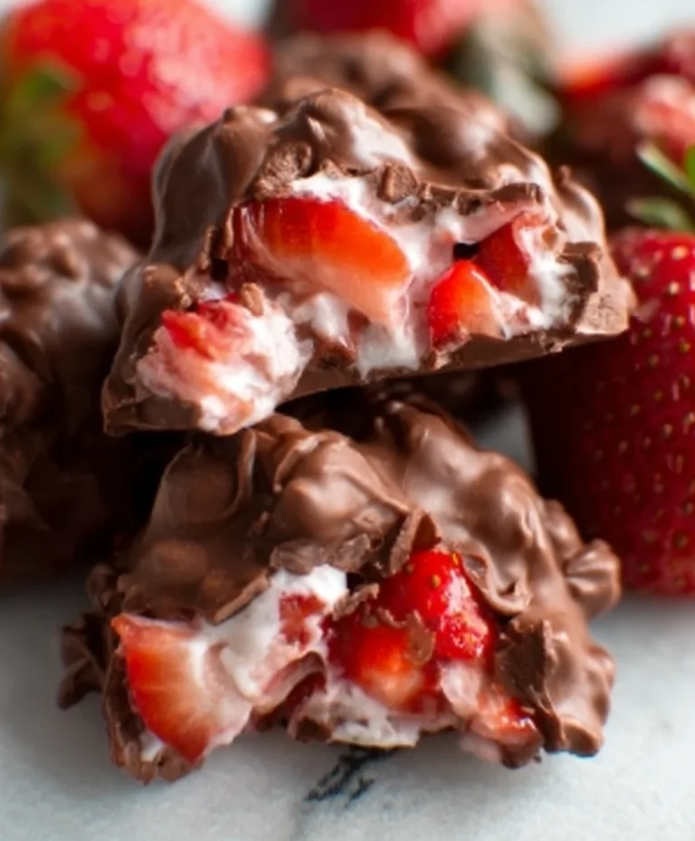 Chocolate Strawberry Yogurt Clusters – Easy No-Bake Treat