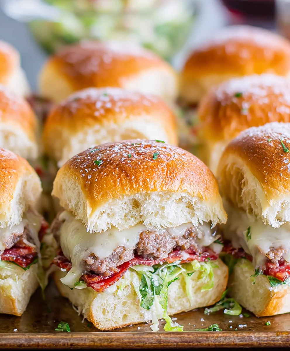 Easy Beef Italian Grinder Sliders-Quick Bites