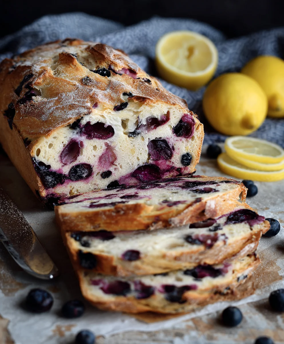 Lemon Blueberry Sourdough Bread Recipe-Easy & Delicious