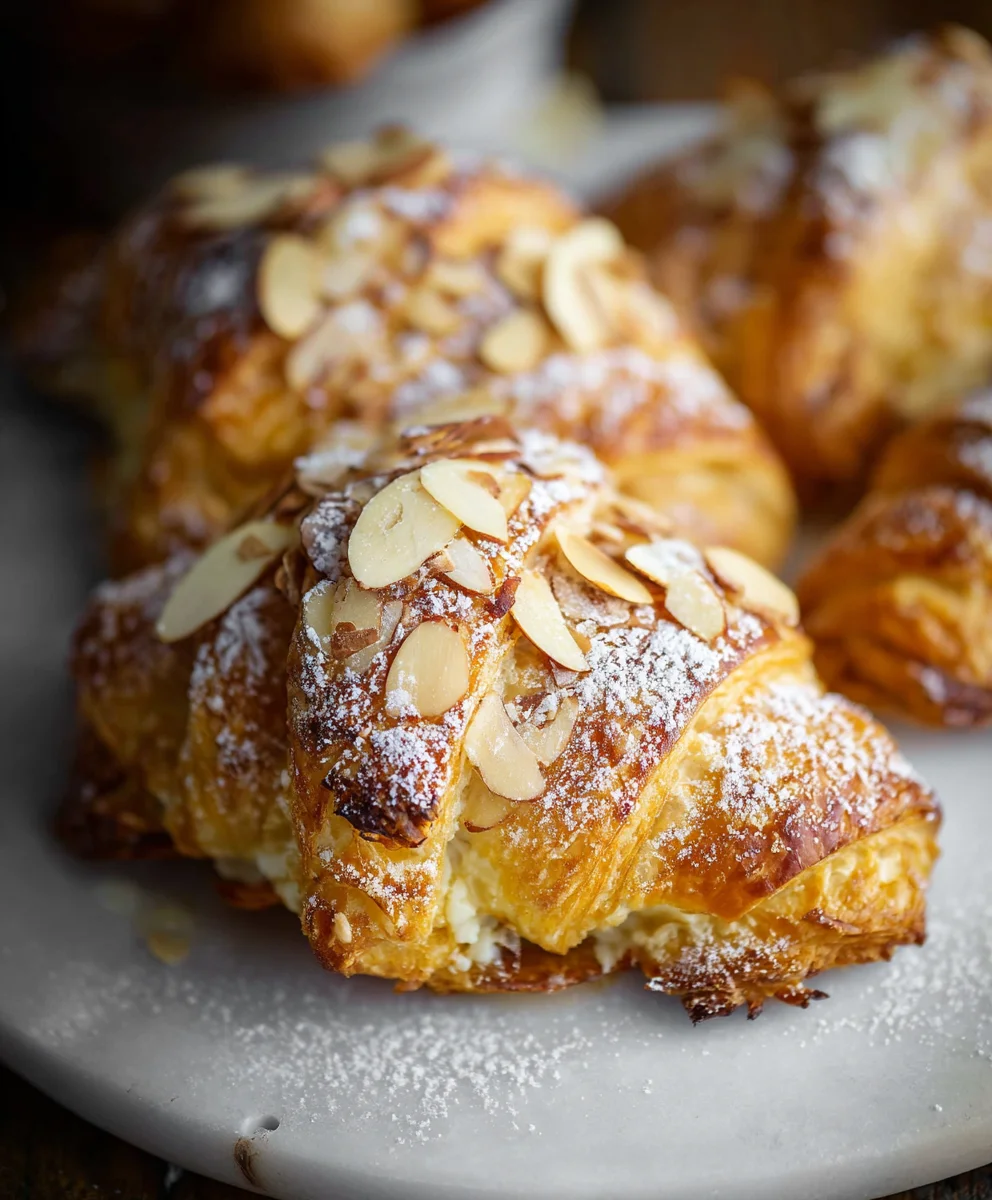 Almond Cream Filled Croissants-Flaky Pastry Perfection
