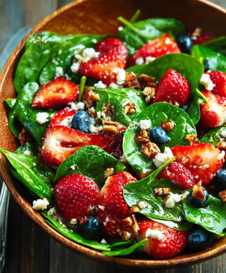 Quick Strawberry Spinach Salad Recipe- Easy & Fresh